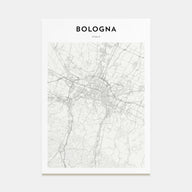 Bologna Map Portrait Poster