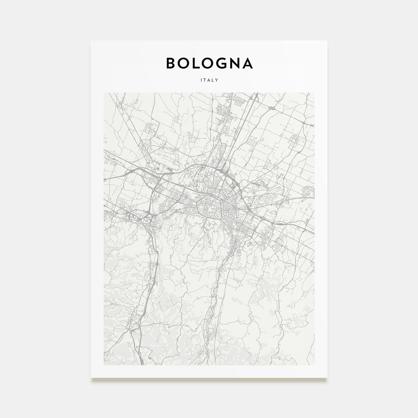 Bologna Map Portrait Poster