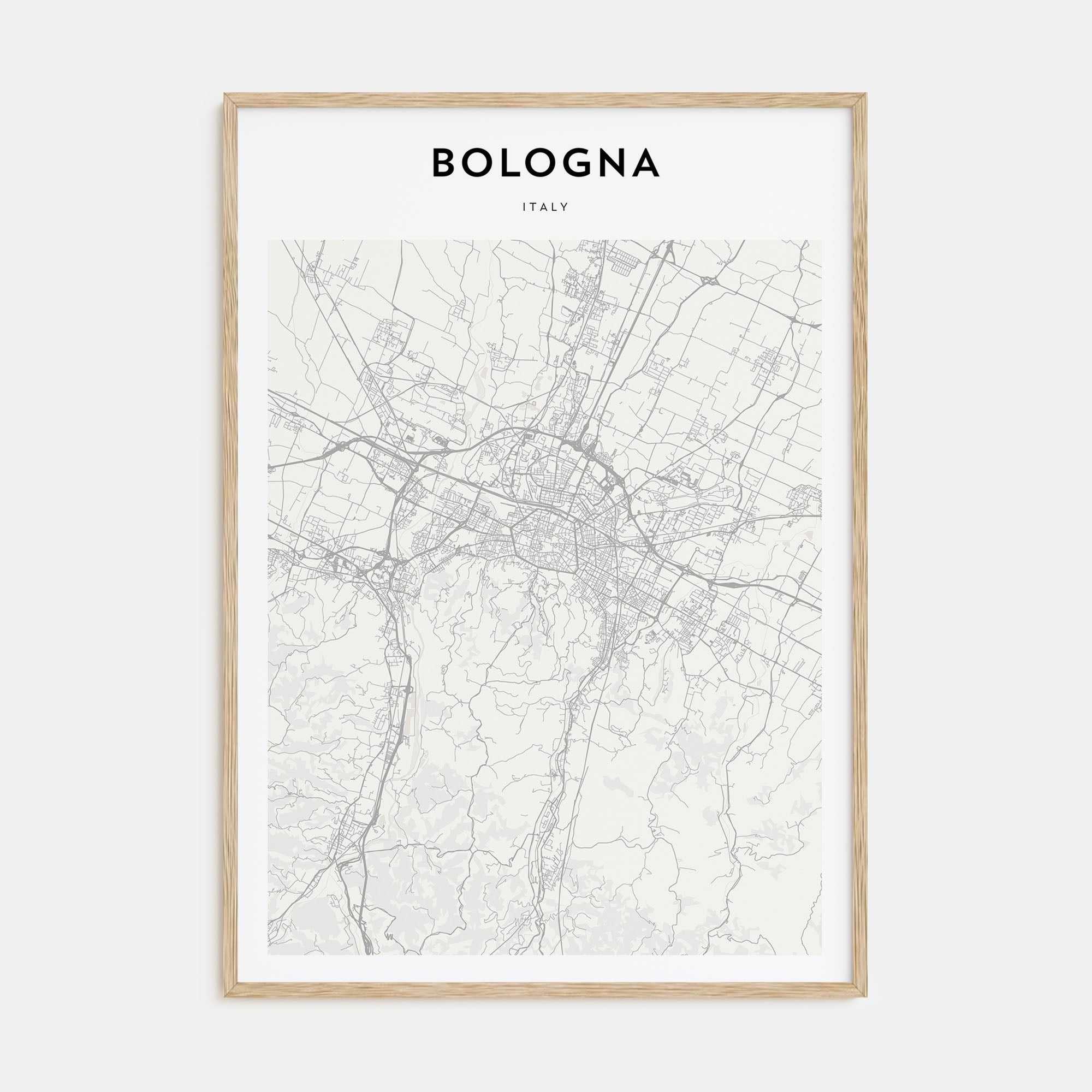 Bologna Map Portrait Poster