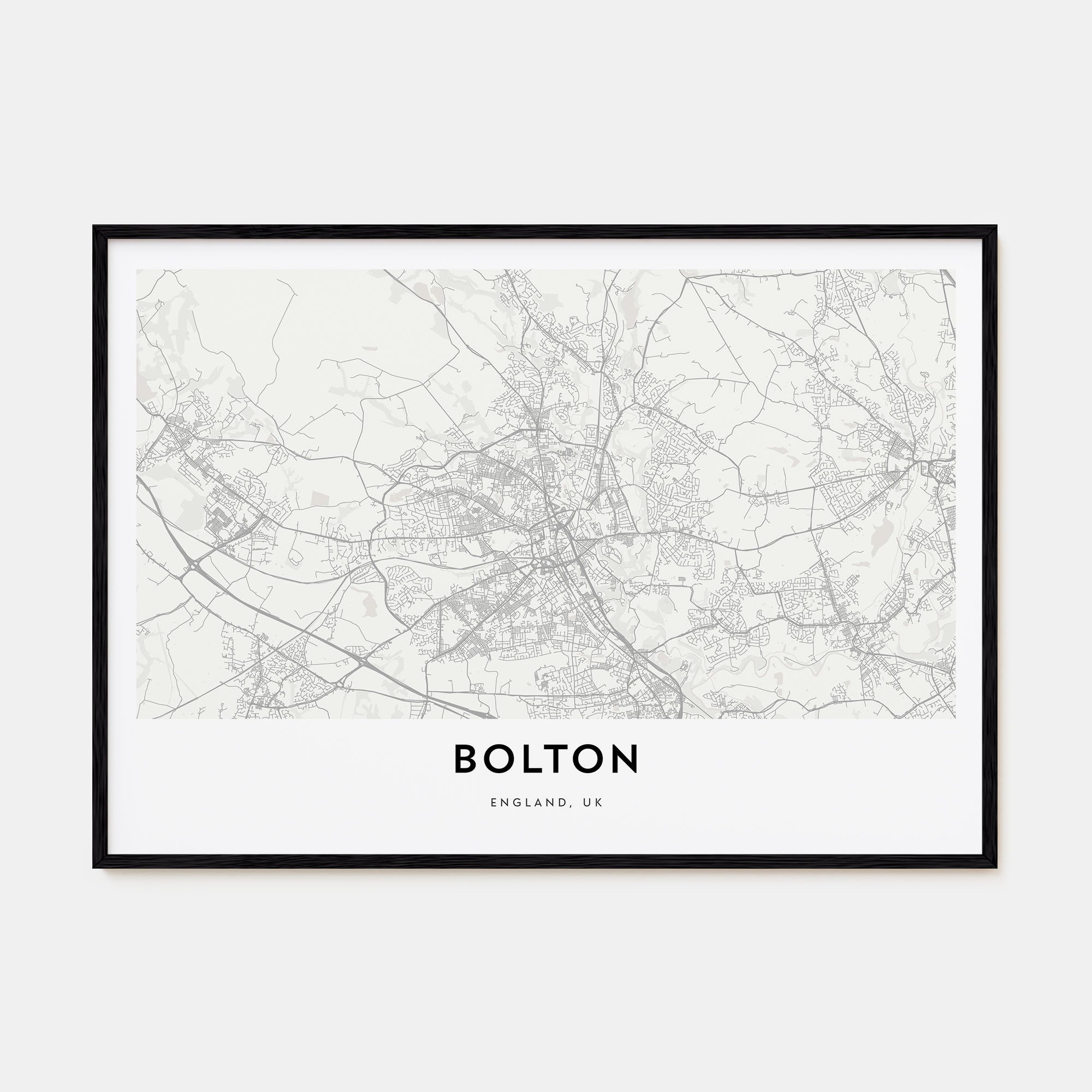 Bolton Map Landscape Poster