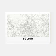 Bolton Map Landscape Poster