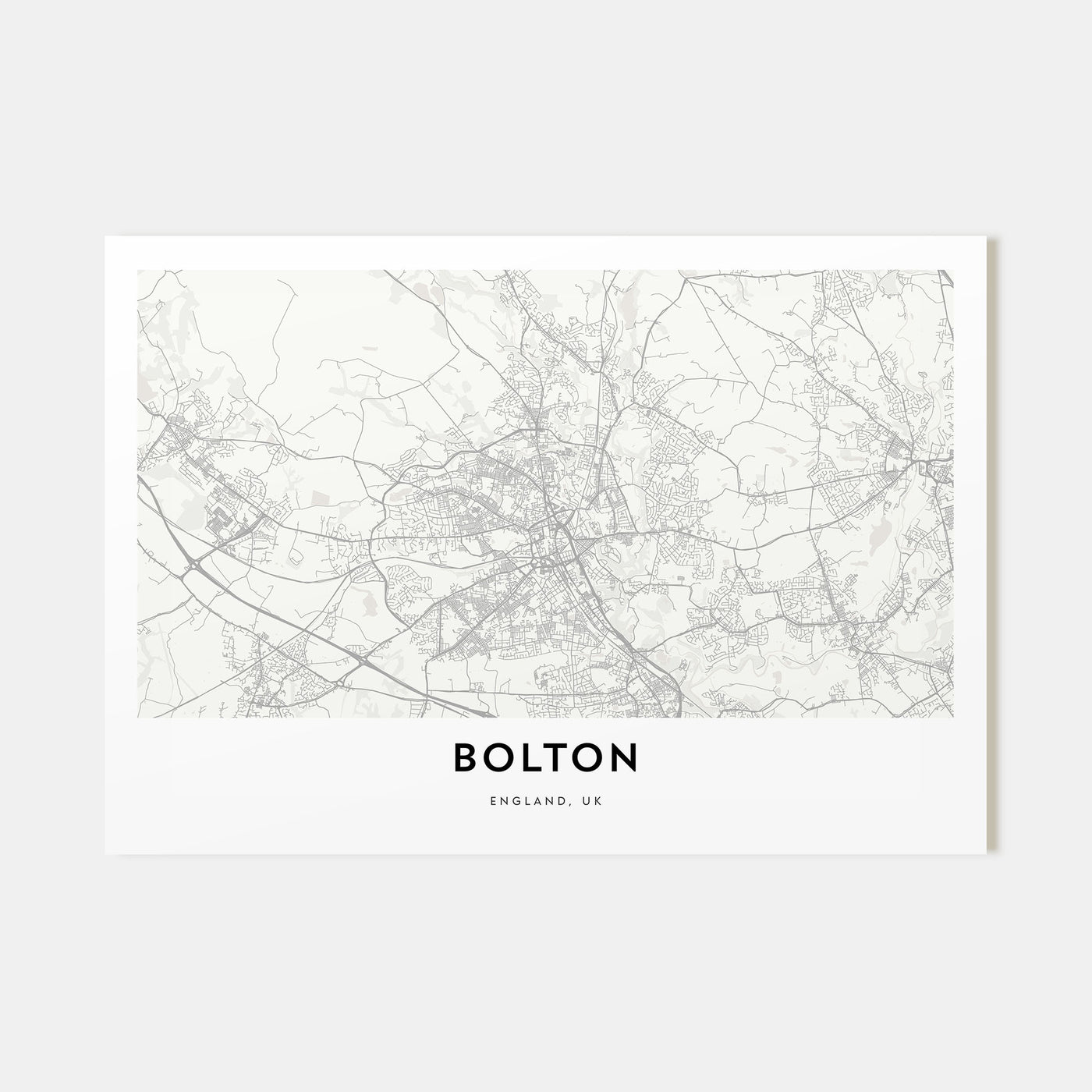 Bolton Map Landscape Poster