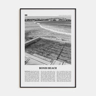 Bondi Beach Travel B&W No 1 Poster