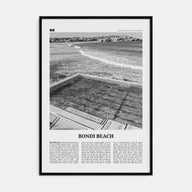 Bondi Beach Travel B&W No 1 Poster