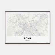 Bonn Map Landscape Poster