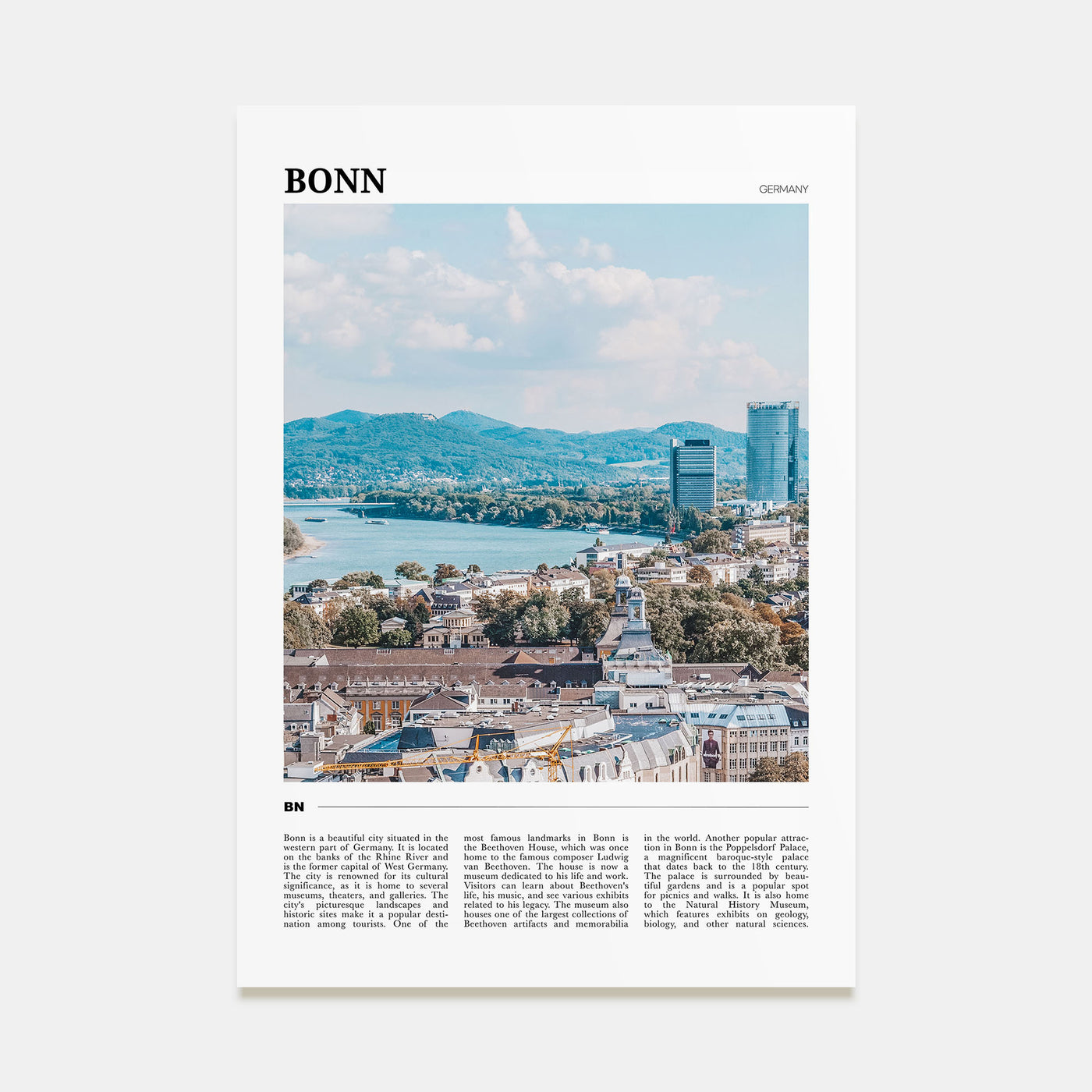 Bonn Travel Color Poster