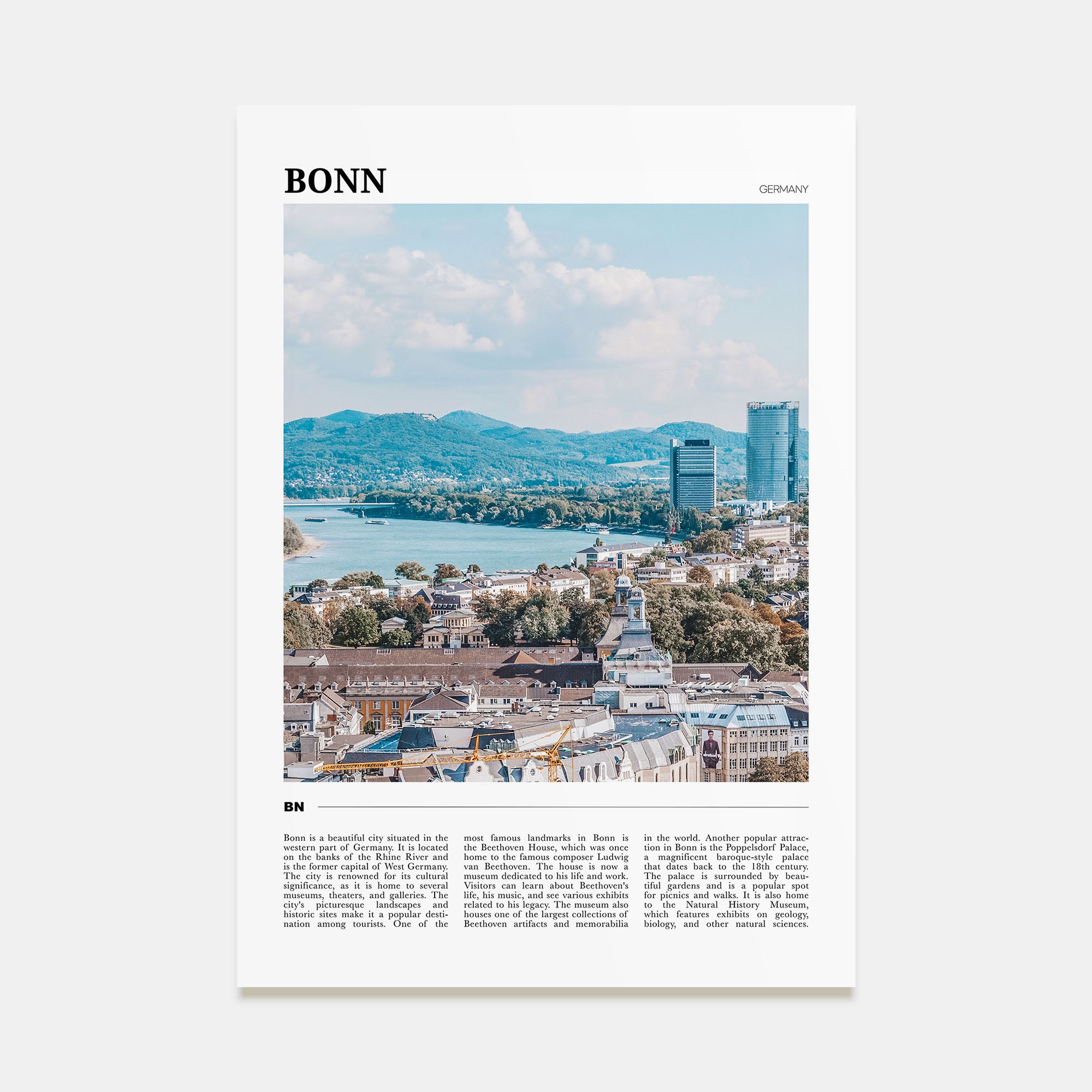 Bonn Travel Color Poster