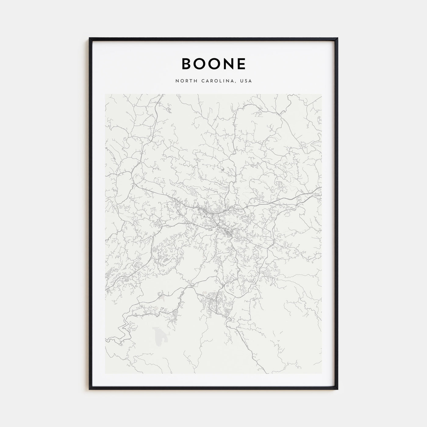 Boone Map Portrait Poster