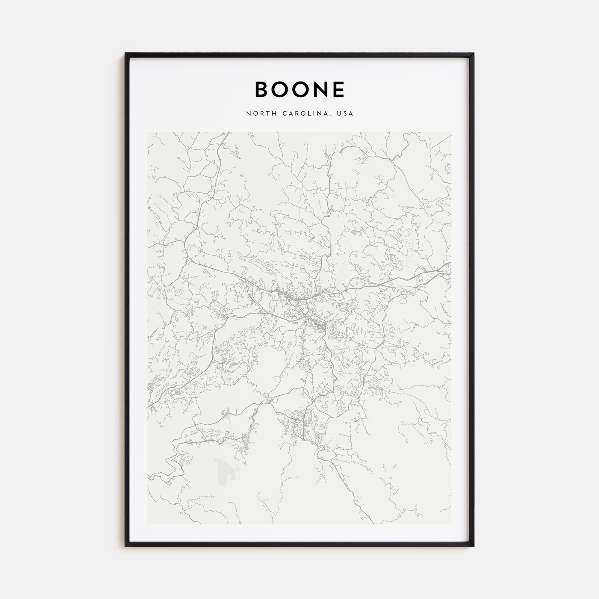 Boone Map Portrait Poster