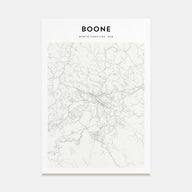 Boone Map Portrait Poster