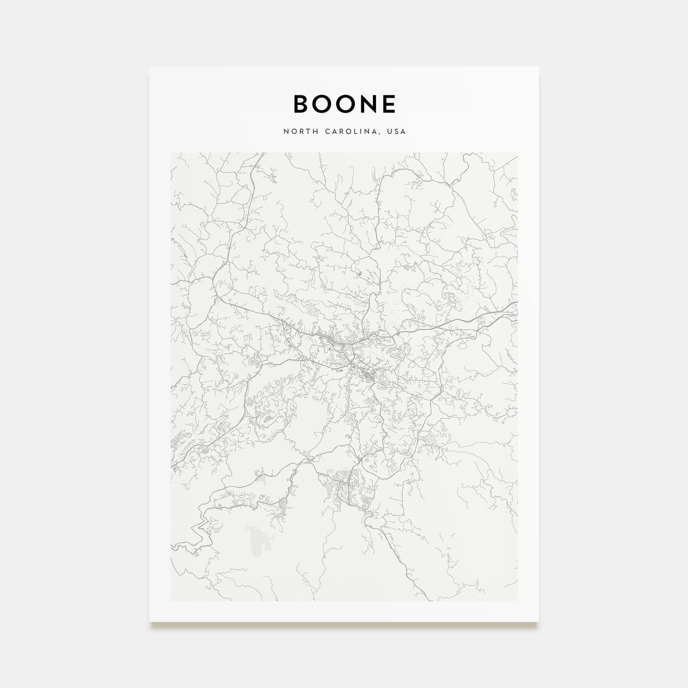 Boone Map Portrait Poster