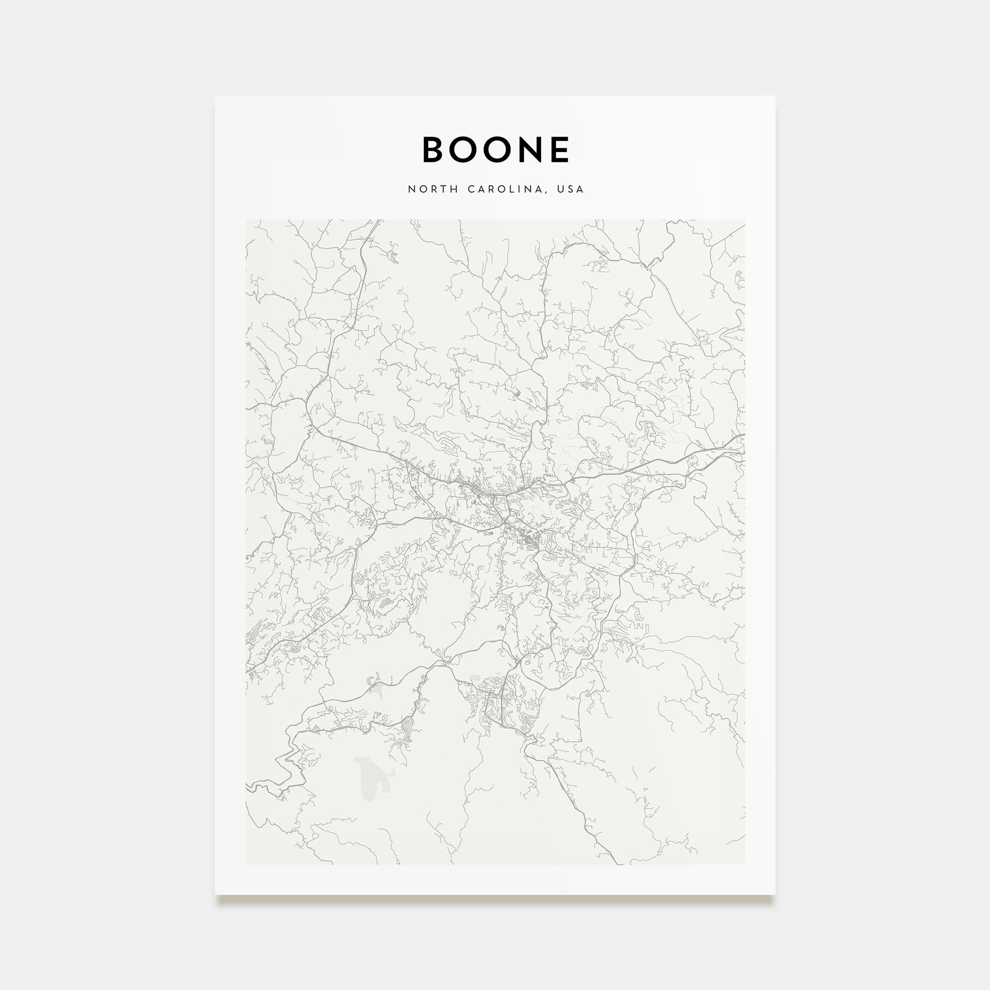 Boone Map Portrait Poster