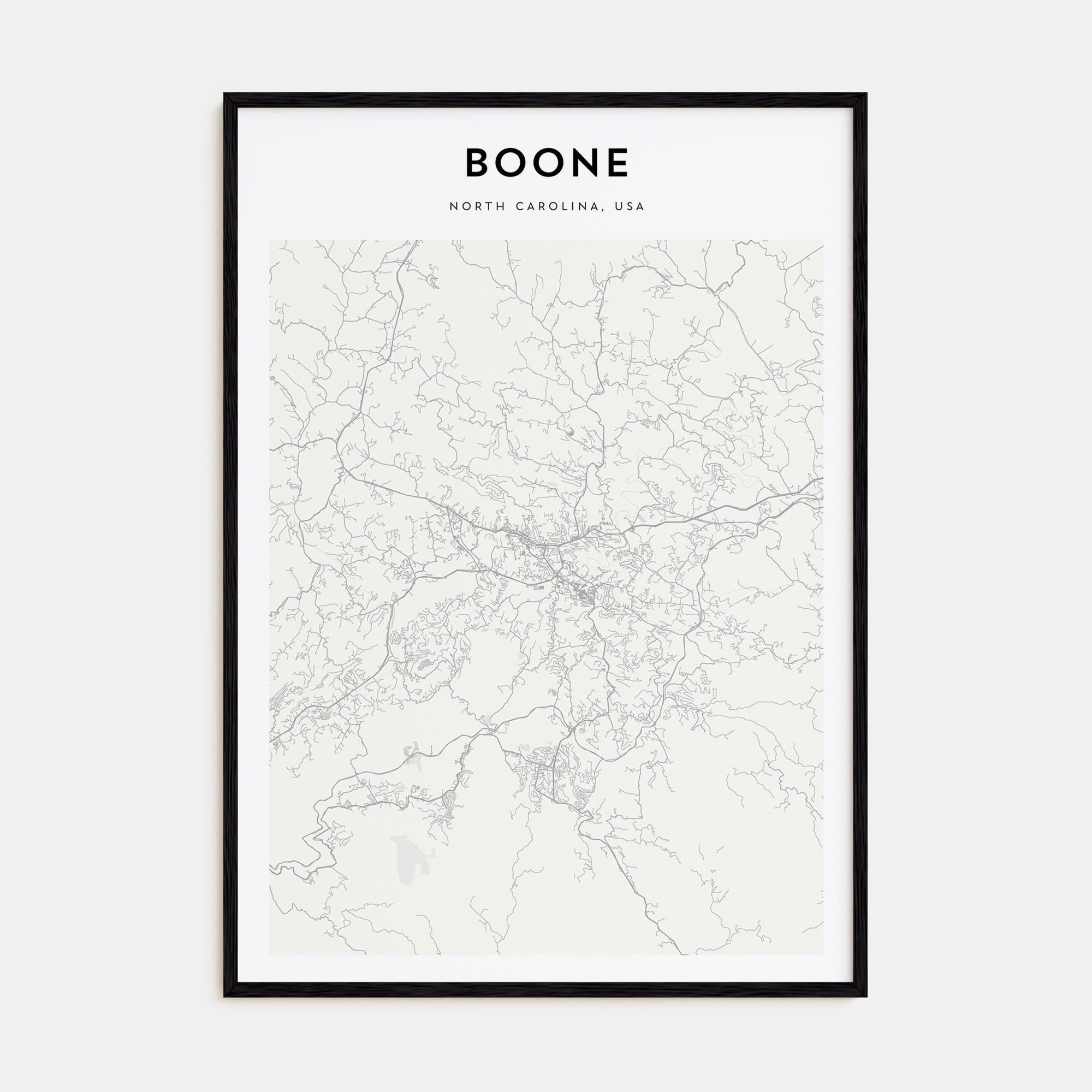 Boone Map Portrait Poster