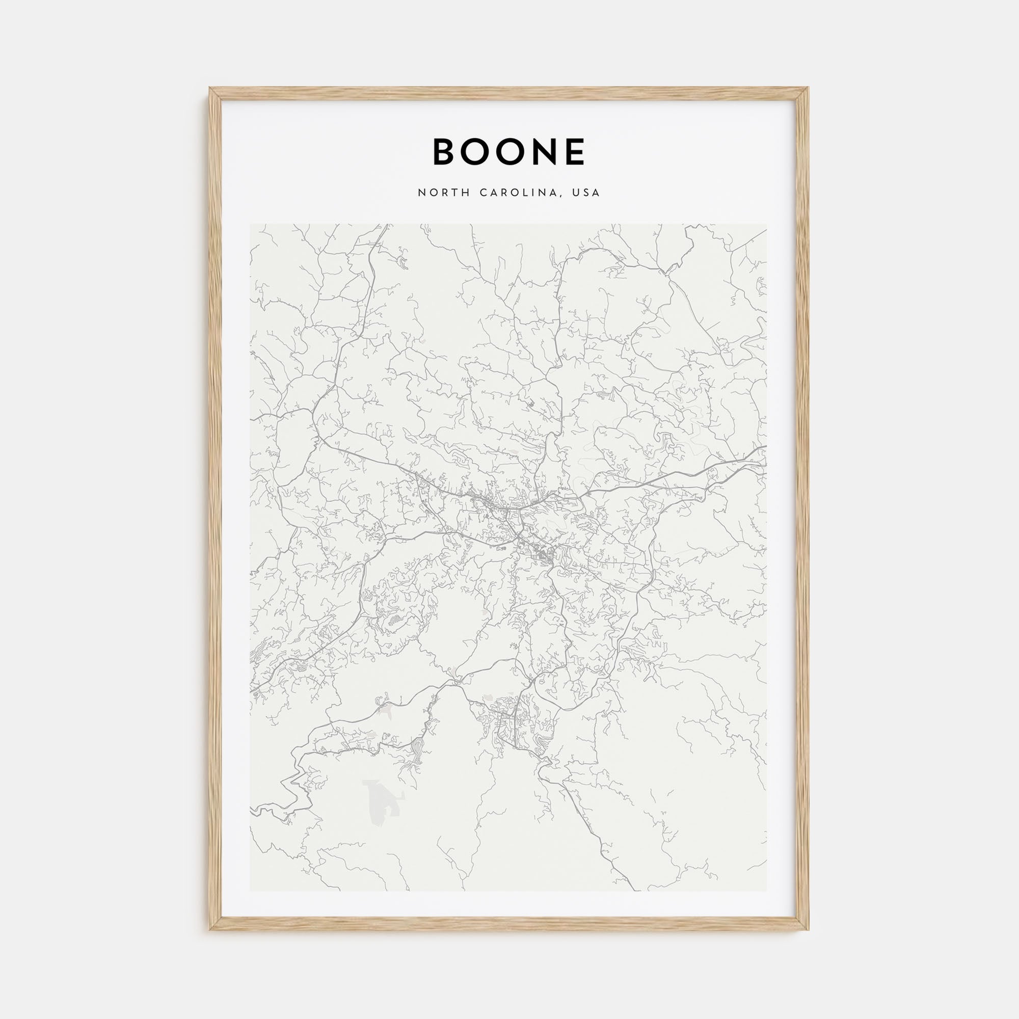 Boone Map Portrait Poster