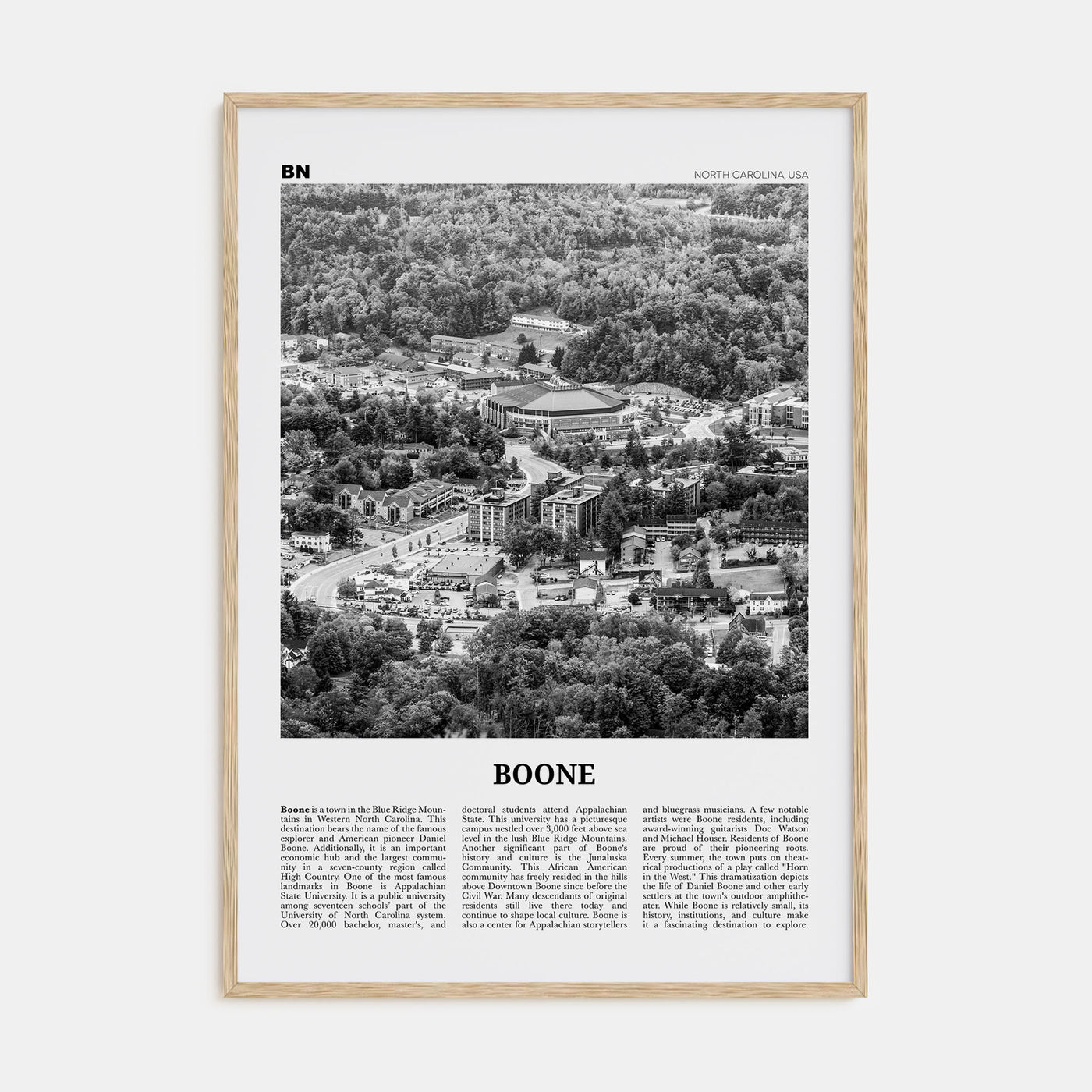 Boone Travel B&W No 1 Poster