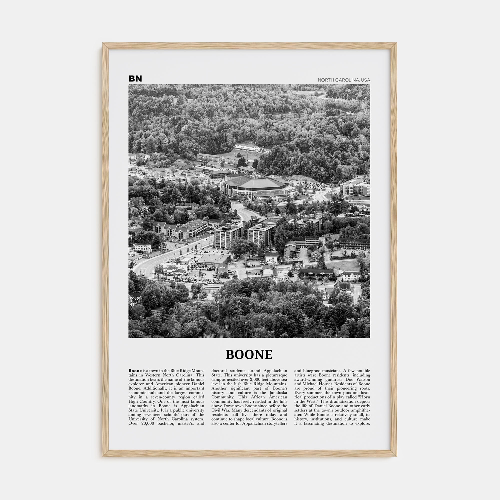 Boone Travel B&W No 1 Poster