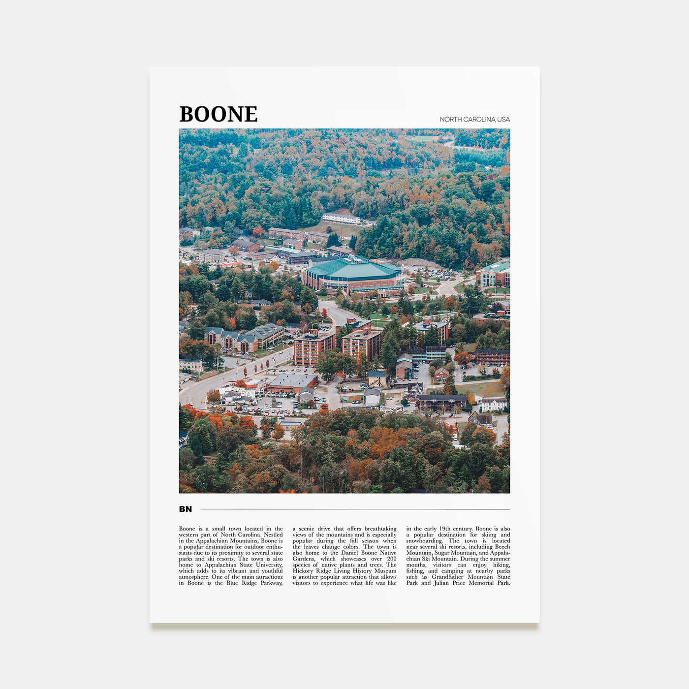 Boone Travel Color Poster