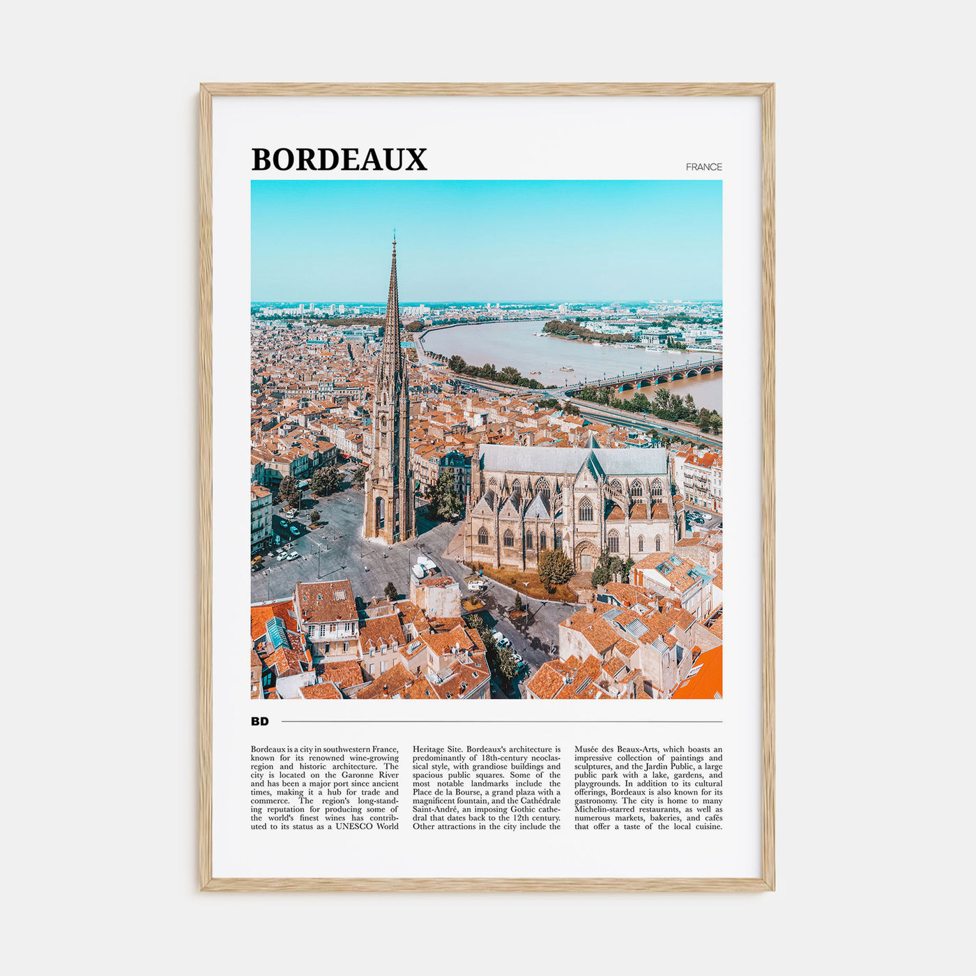 Bordeaux Travel Color Poster