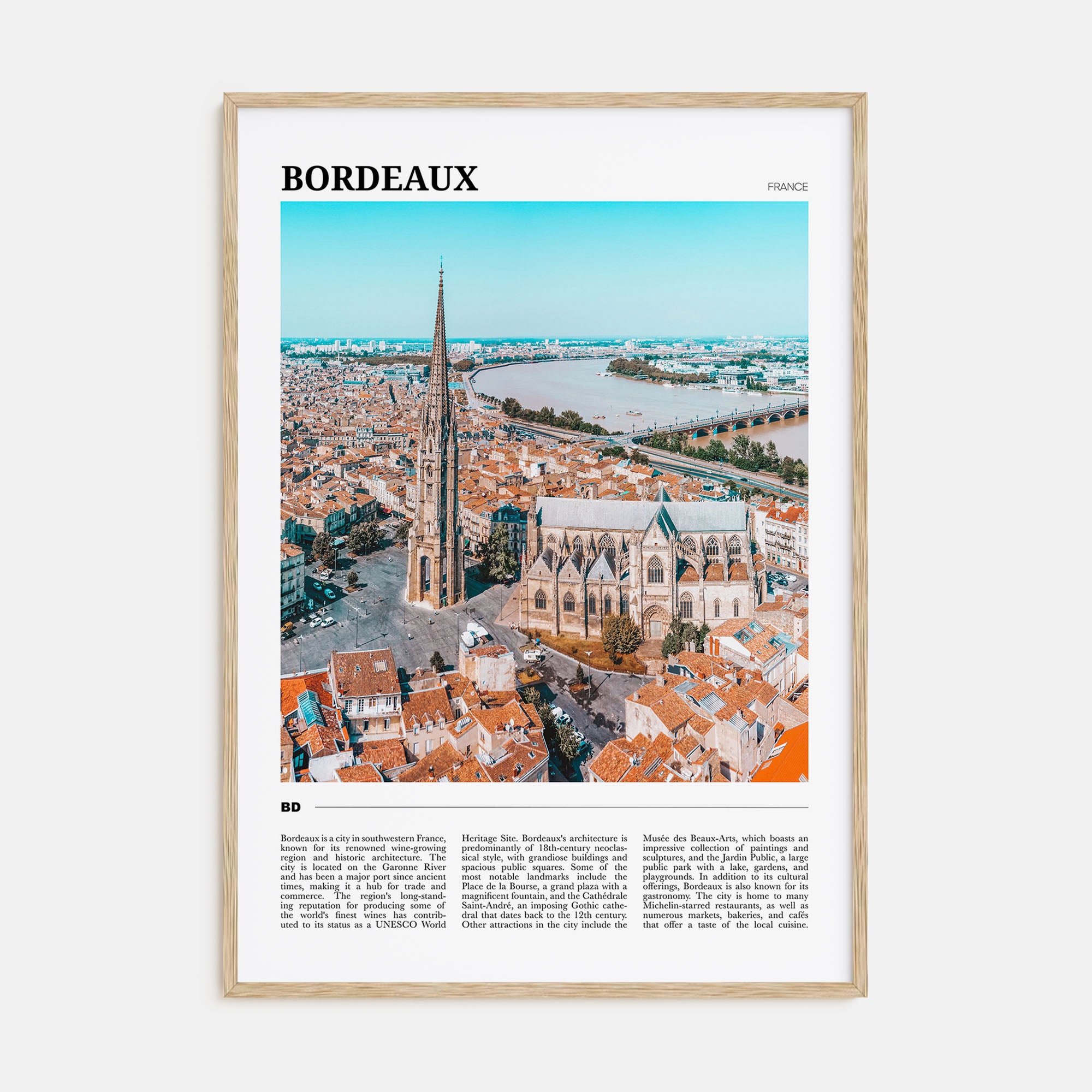 Bordeaux Travel Color Poster