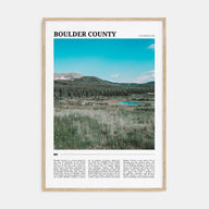 Boulder County Travel Color Poster