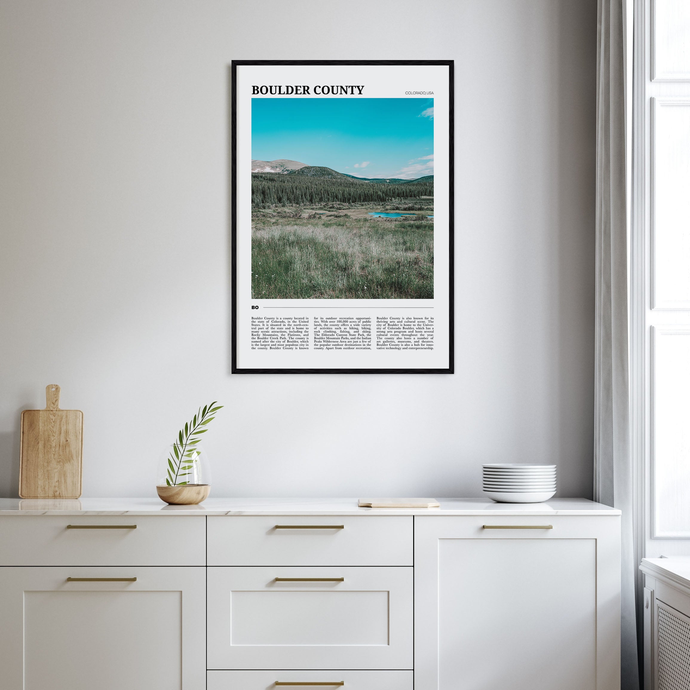 Boulder County Travel Color Poster