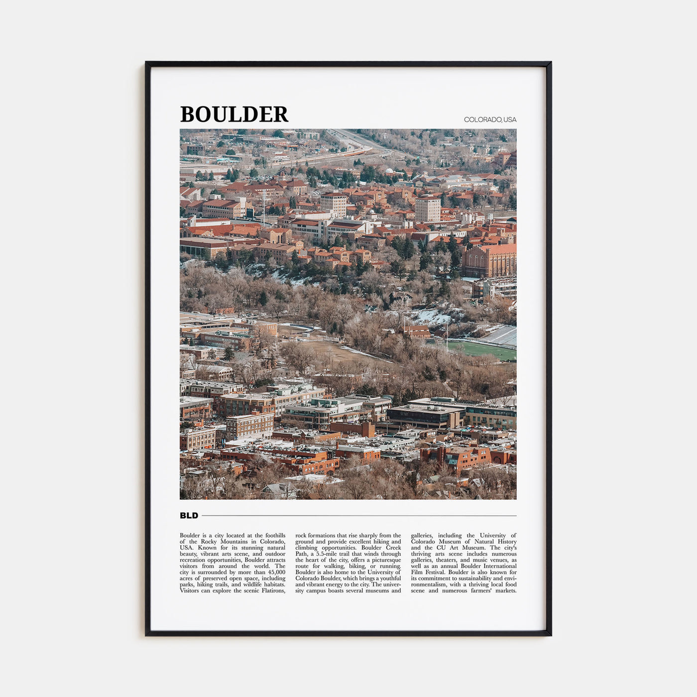 Boulder Travel Color No 2 Poster