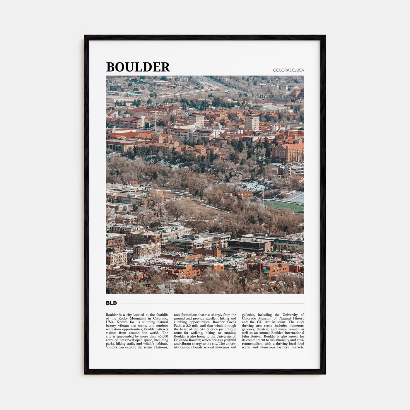 Boulder Travel Color No 2 Poster