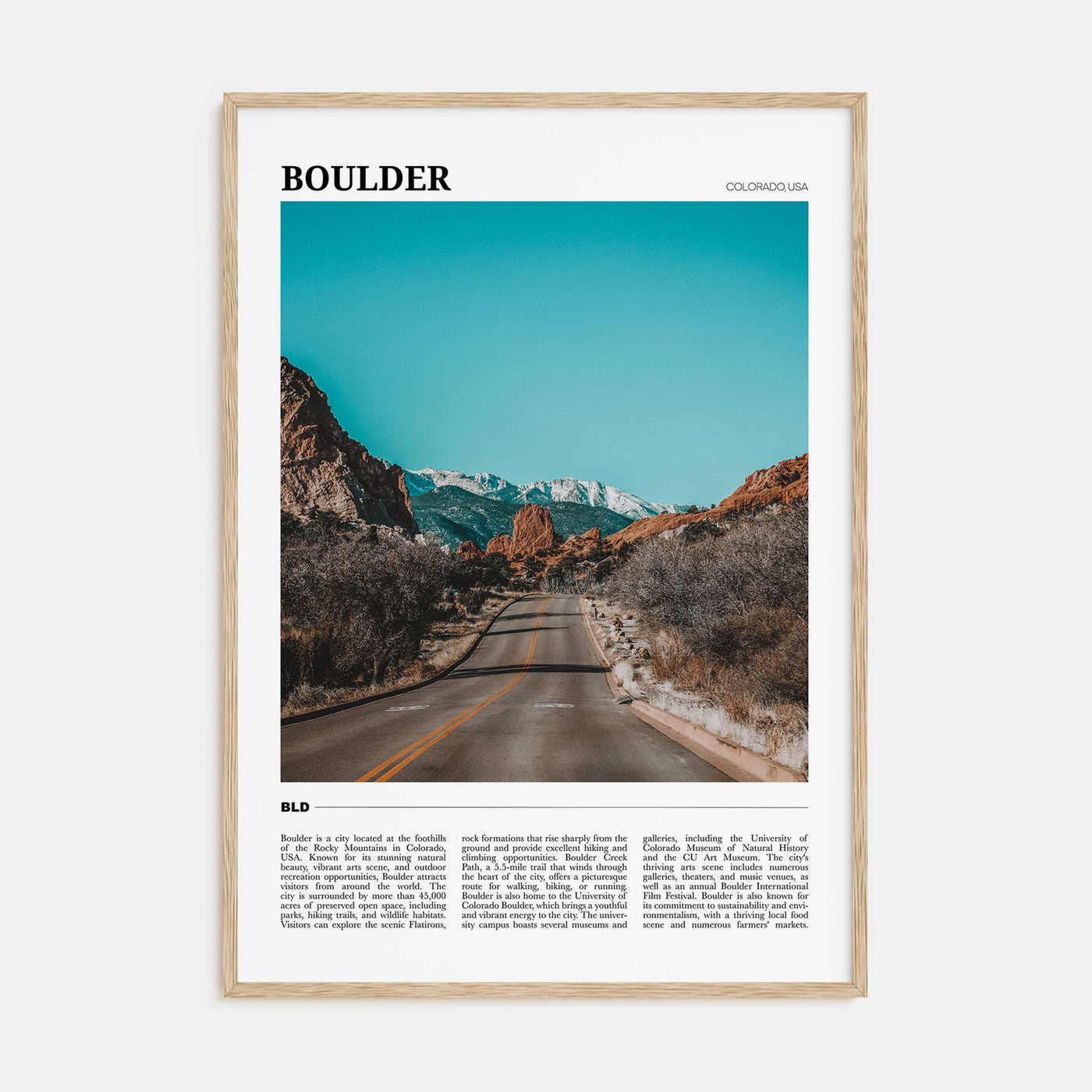 Boulder Travel Color No 3 Poster