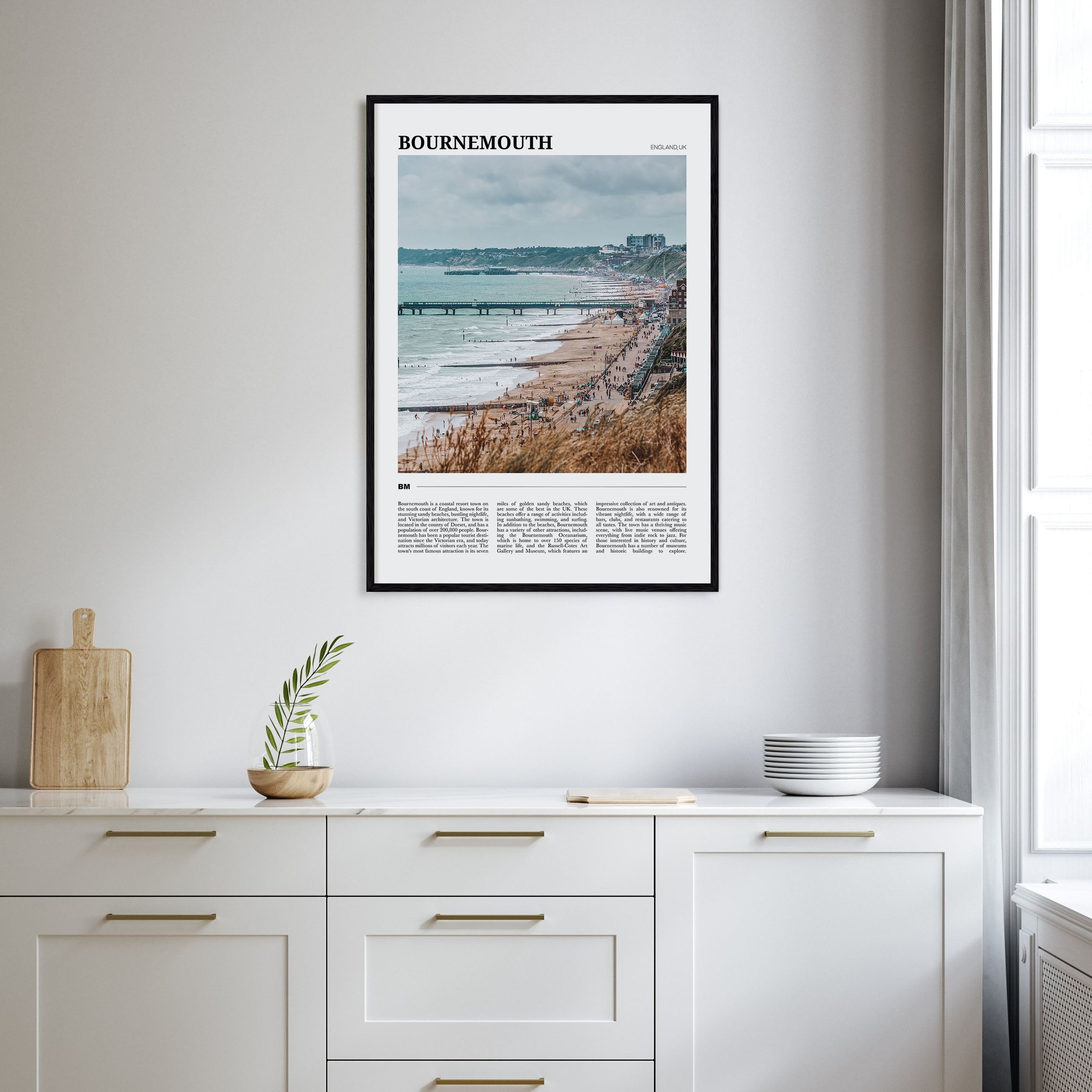 Bournemouth Travel Color Poster