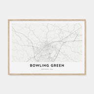 Bowling Green, Kentucky Map Landscape Poster
