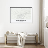 Bowling Green, Kentucky Map Landscape Poster