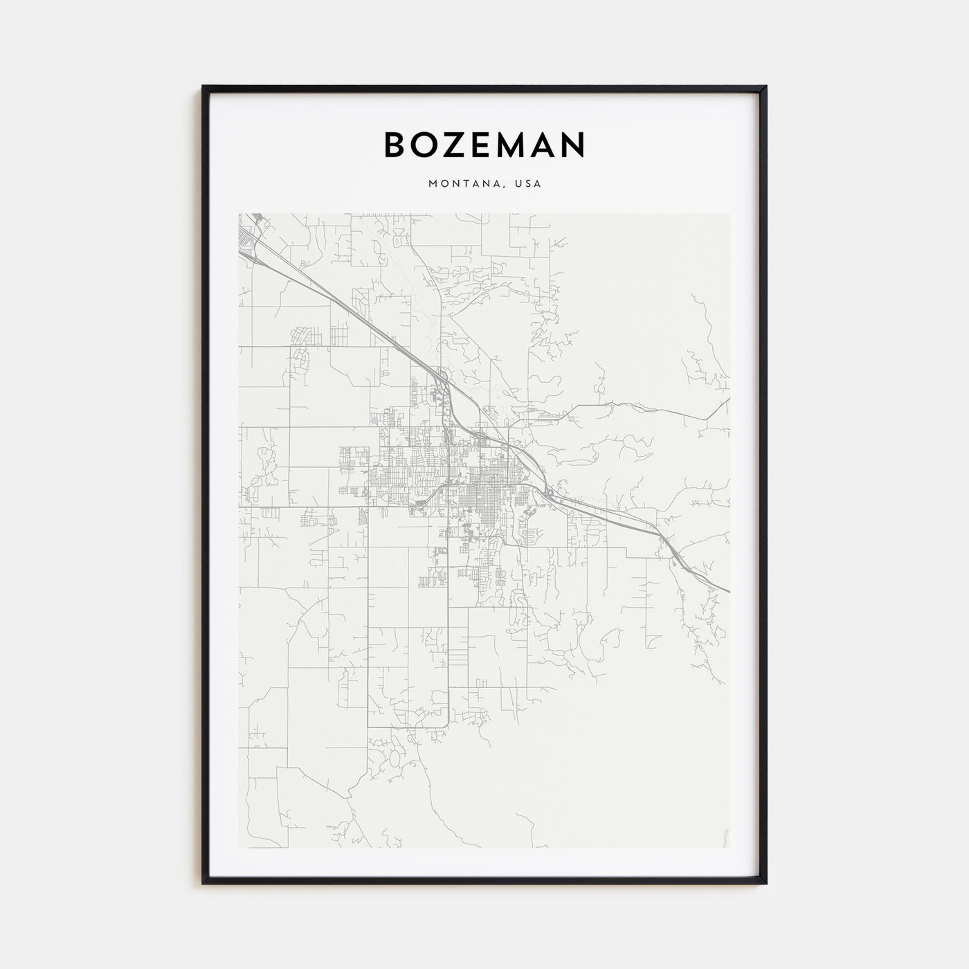 Bozeman Map Portrait Poster