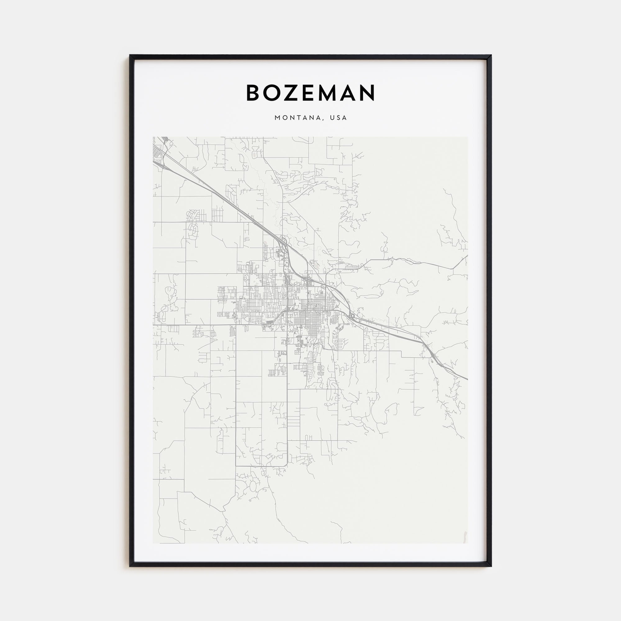 Bozeman Map Portrait Poster