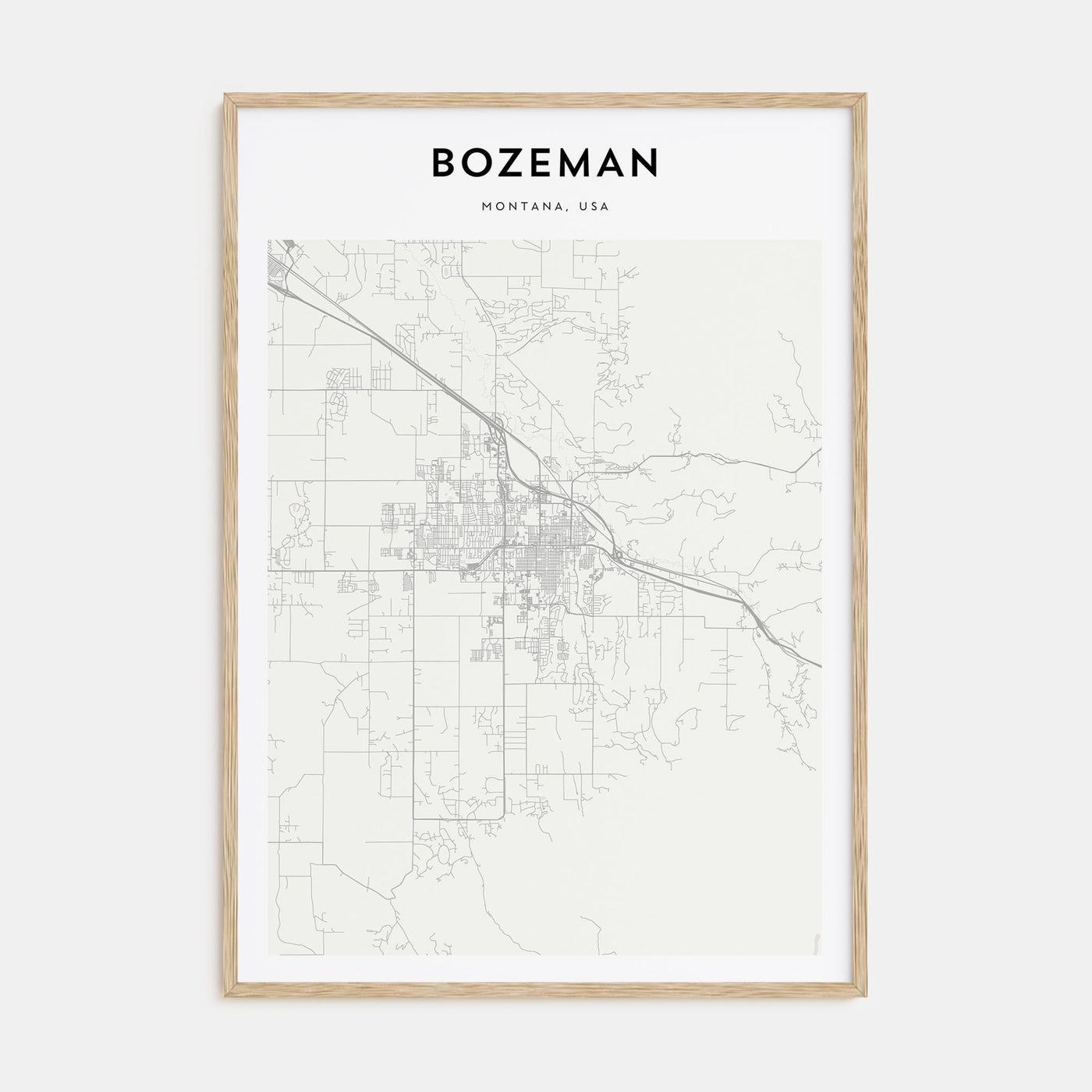 Bozeman Map Portrait Poster