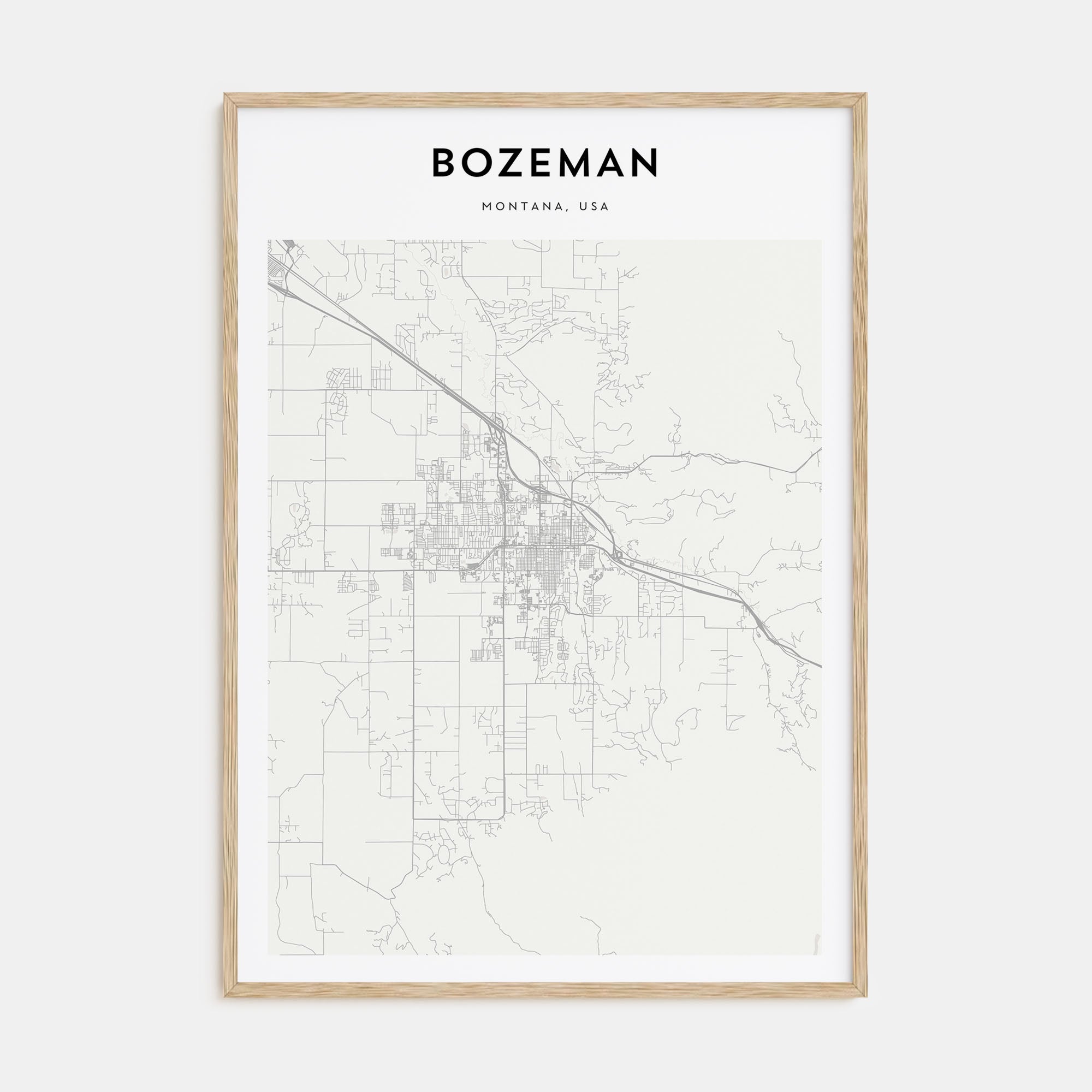Bozeman Map Portrait Poster
