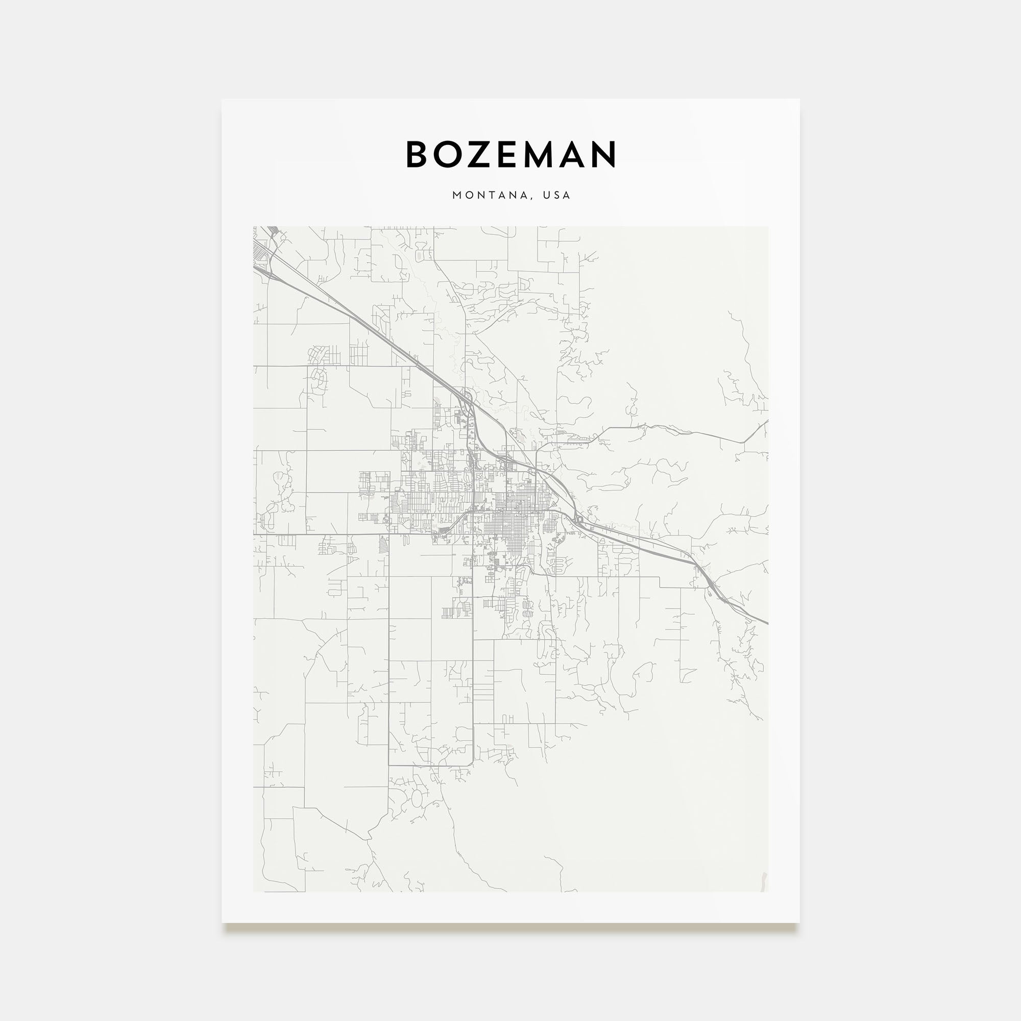 Bozeman Map Portrait Poster