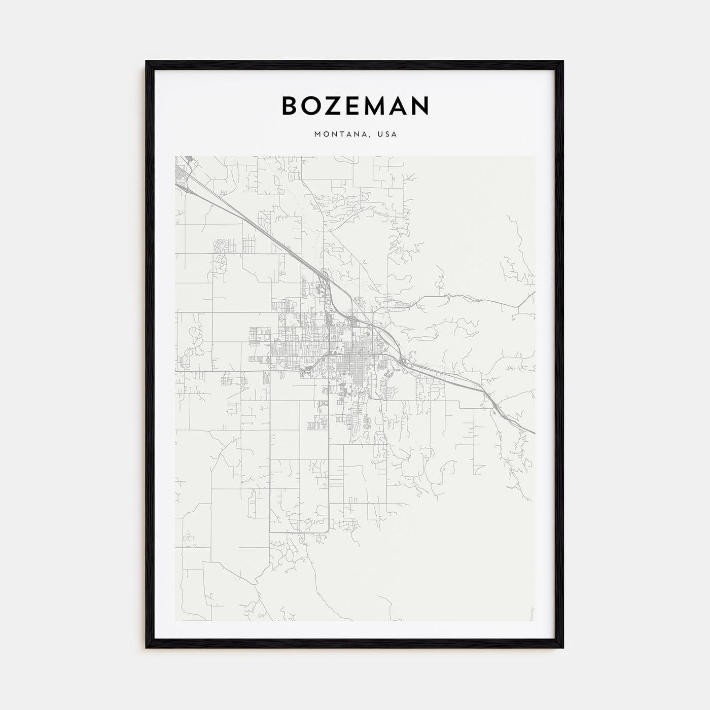 Bozeman Map Portrait Poster