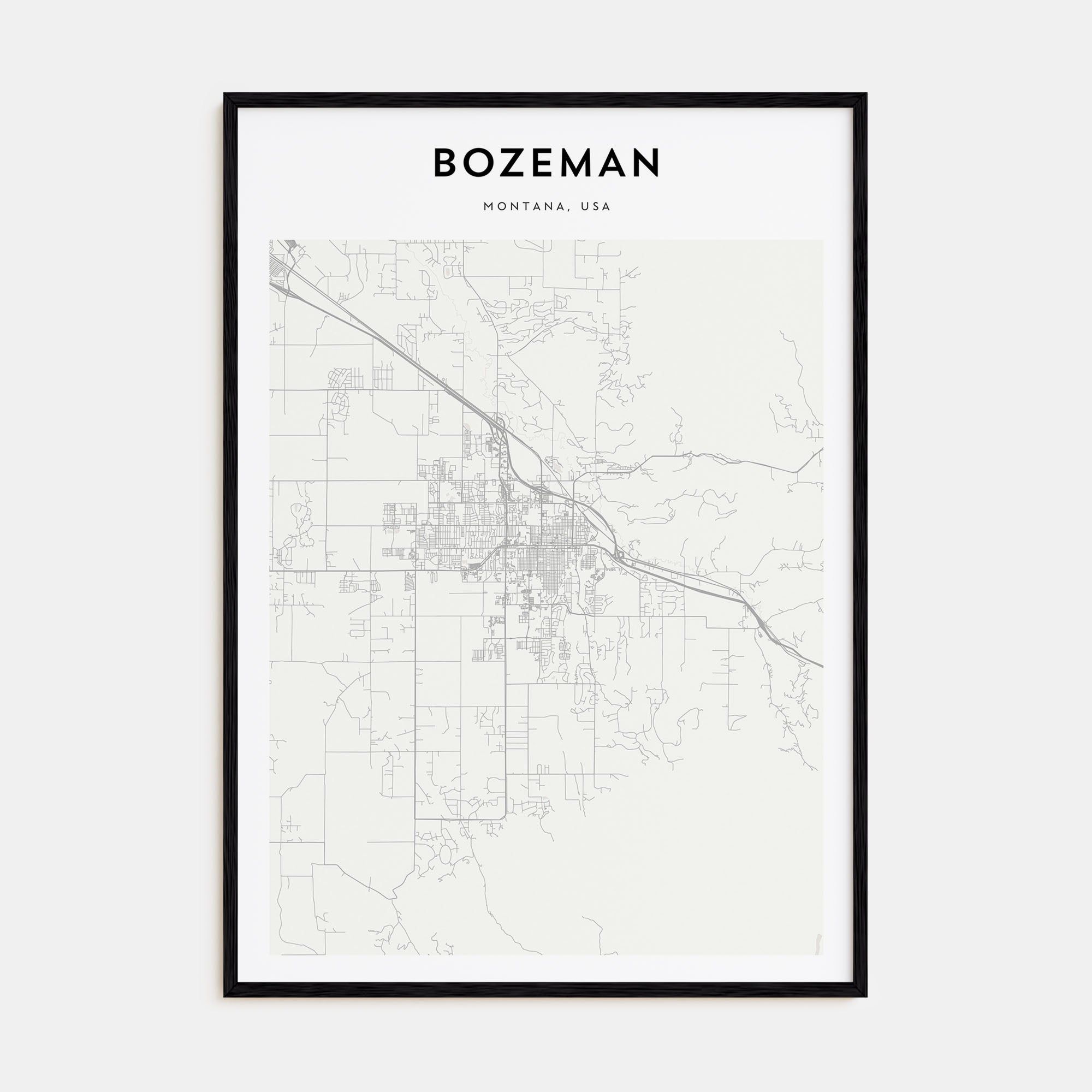 Bozeman Map Portrait Poster