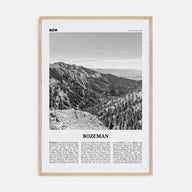 Bozeman Travel B&W Poster