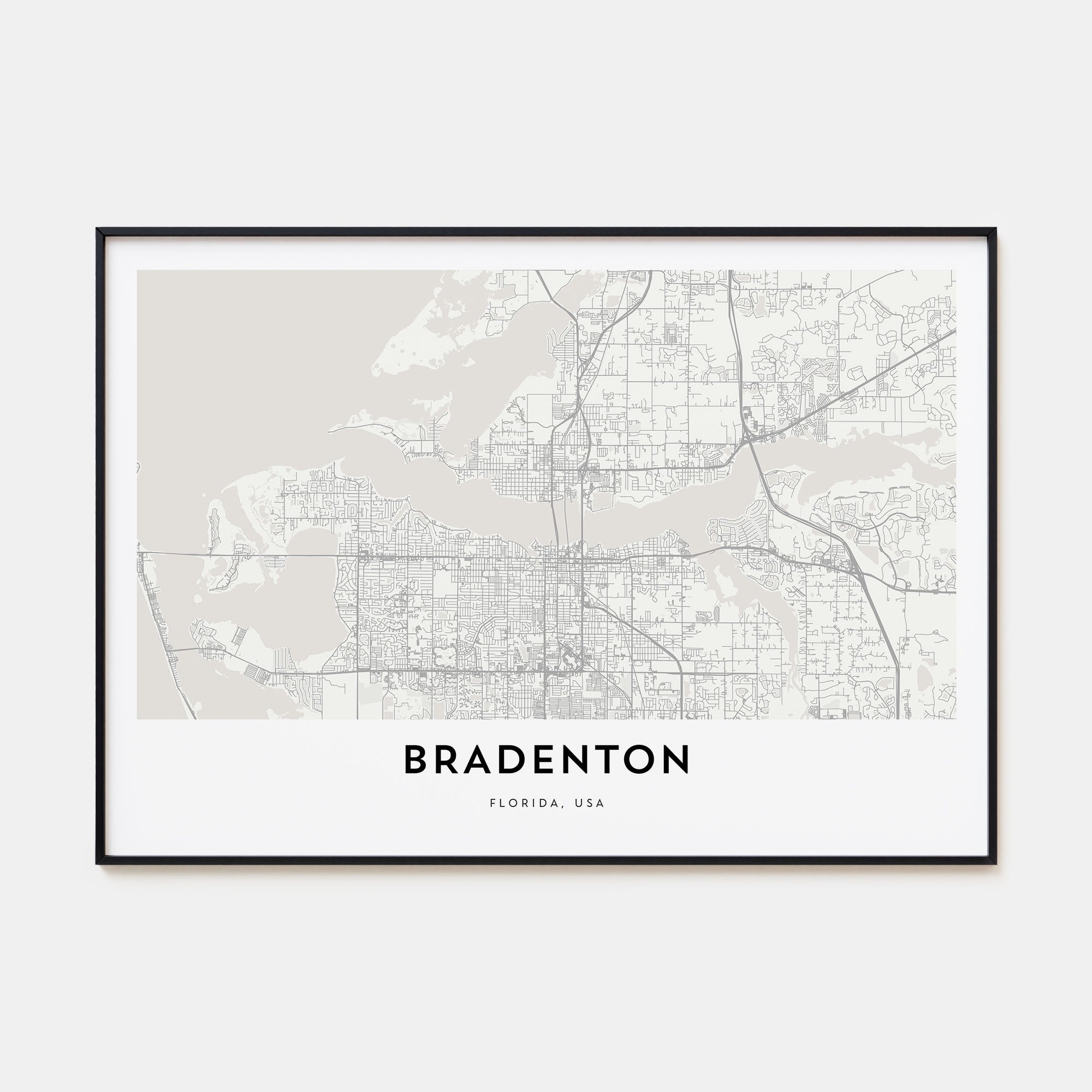 Bradenton Map Landscape Poster