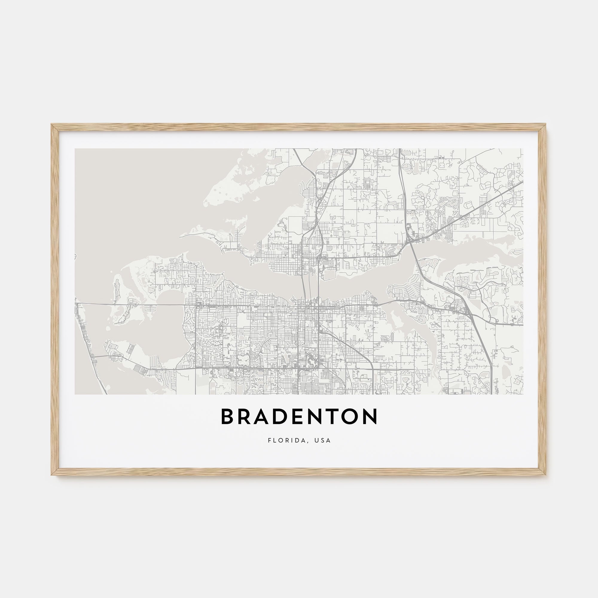 Bradenton Map Landscape Poster