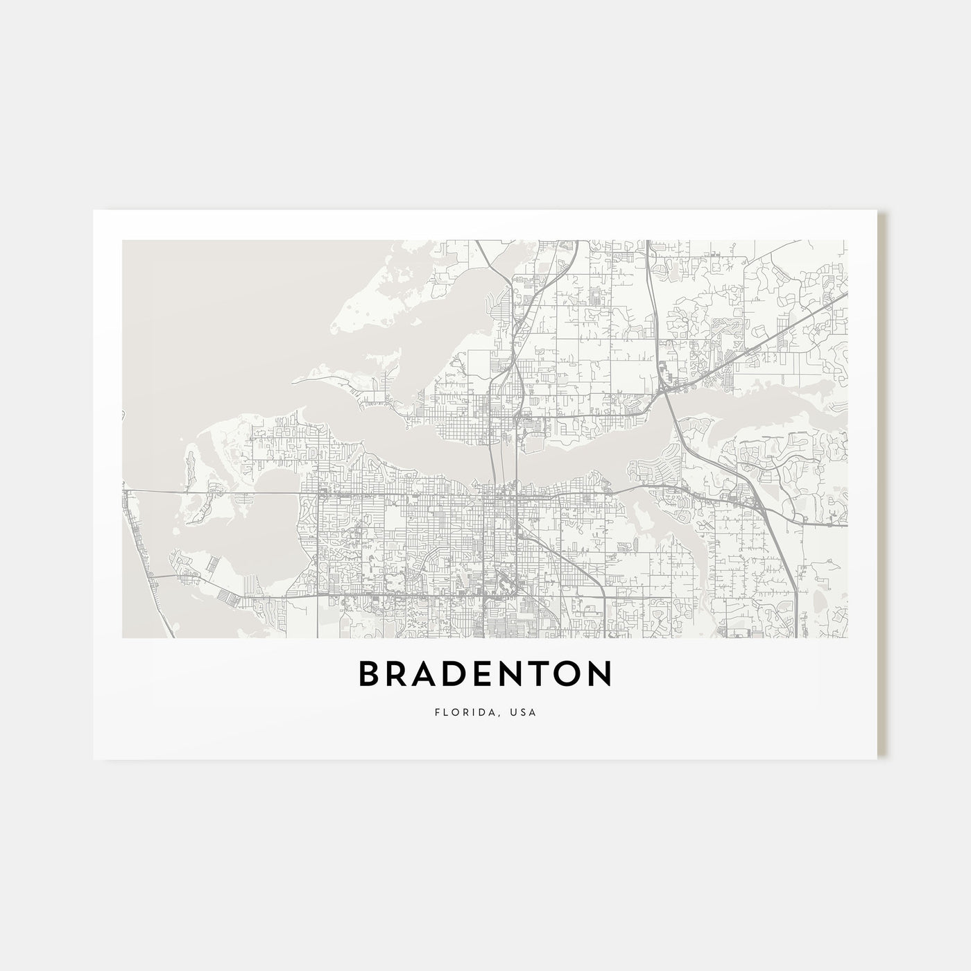 Bradenton Map Landscape Poster