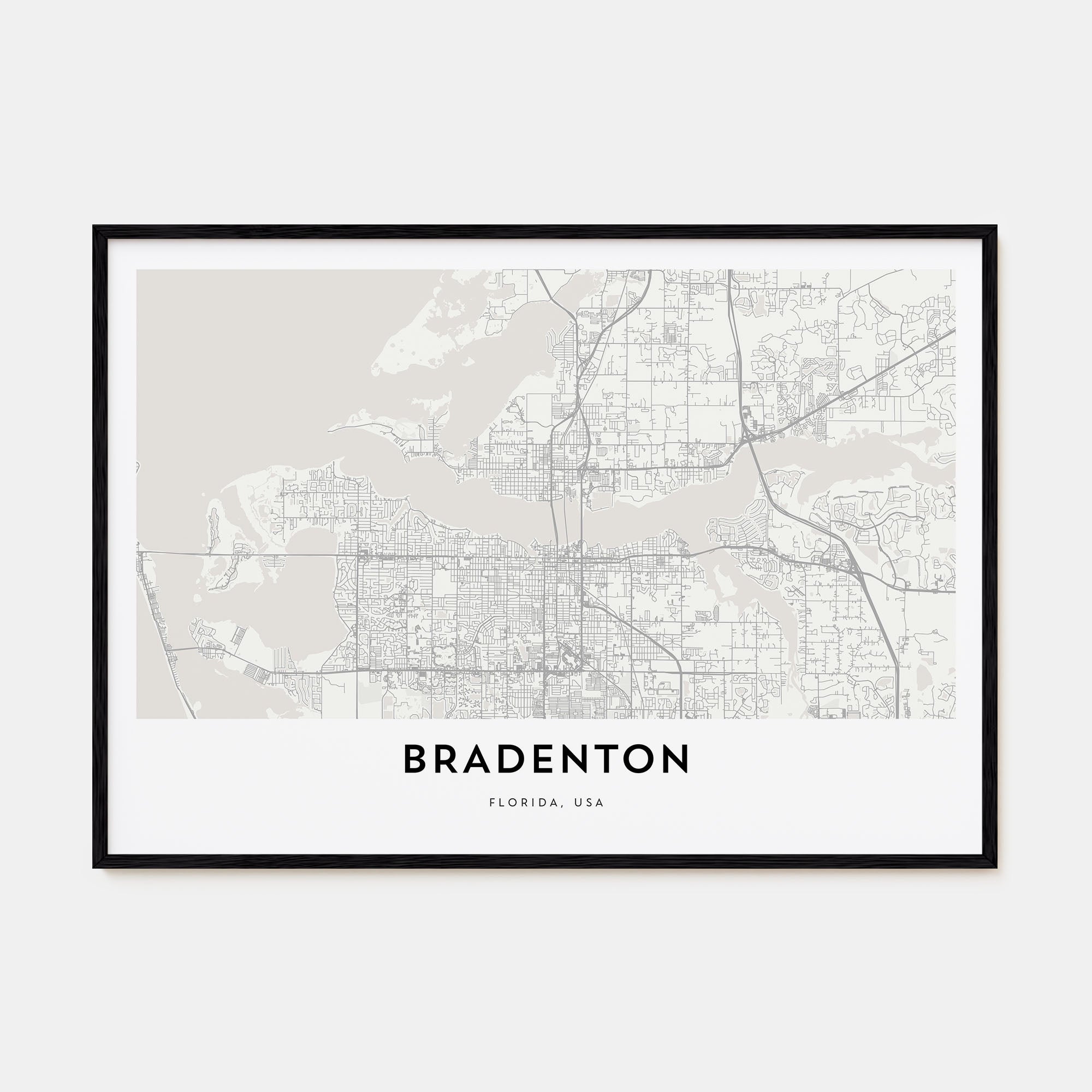 Bradenton Map Landscape Poster