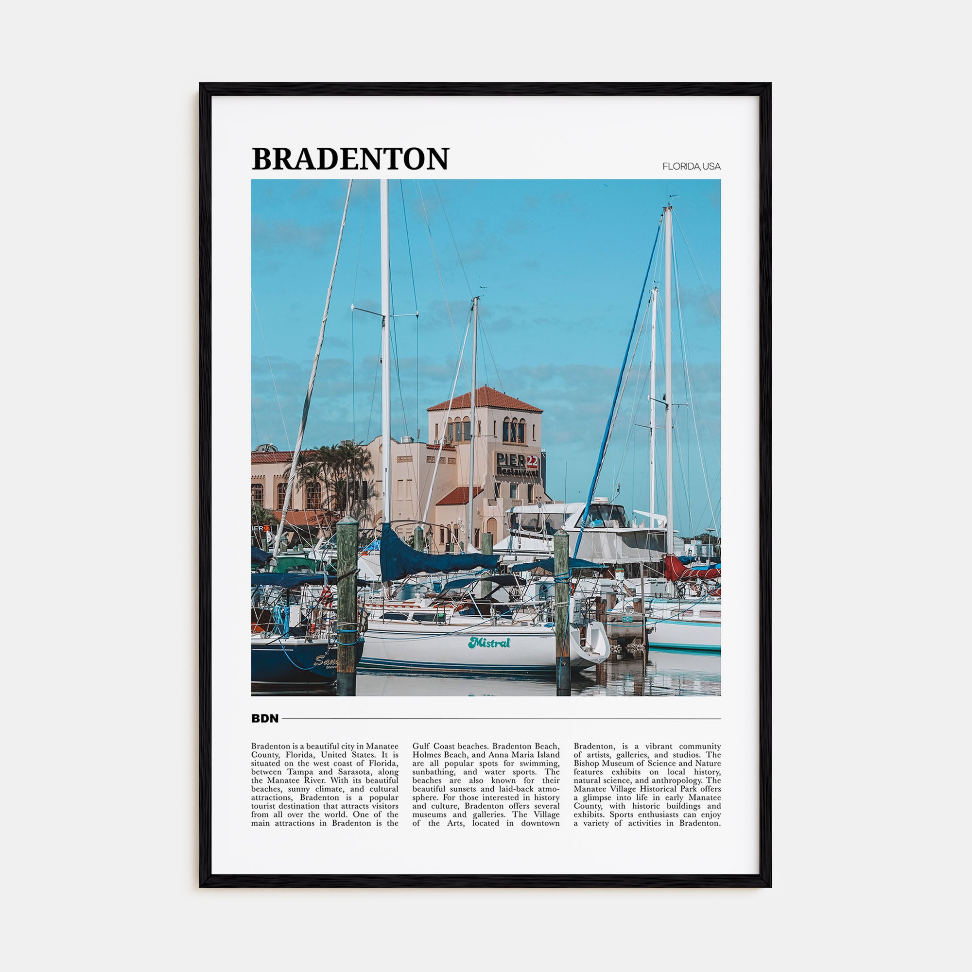 Bradenton Travel Color Poster