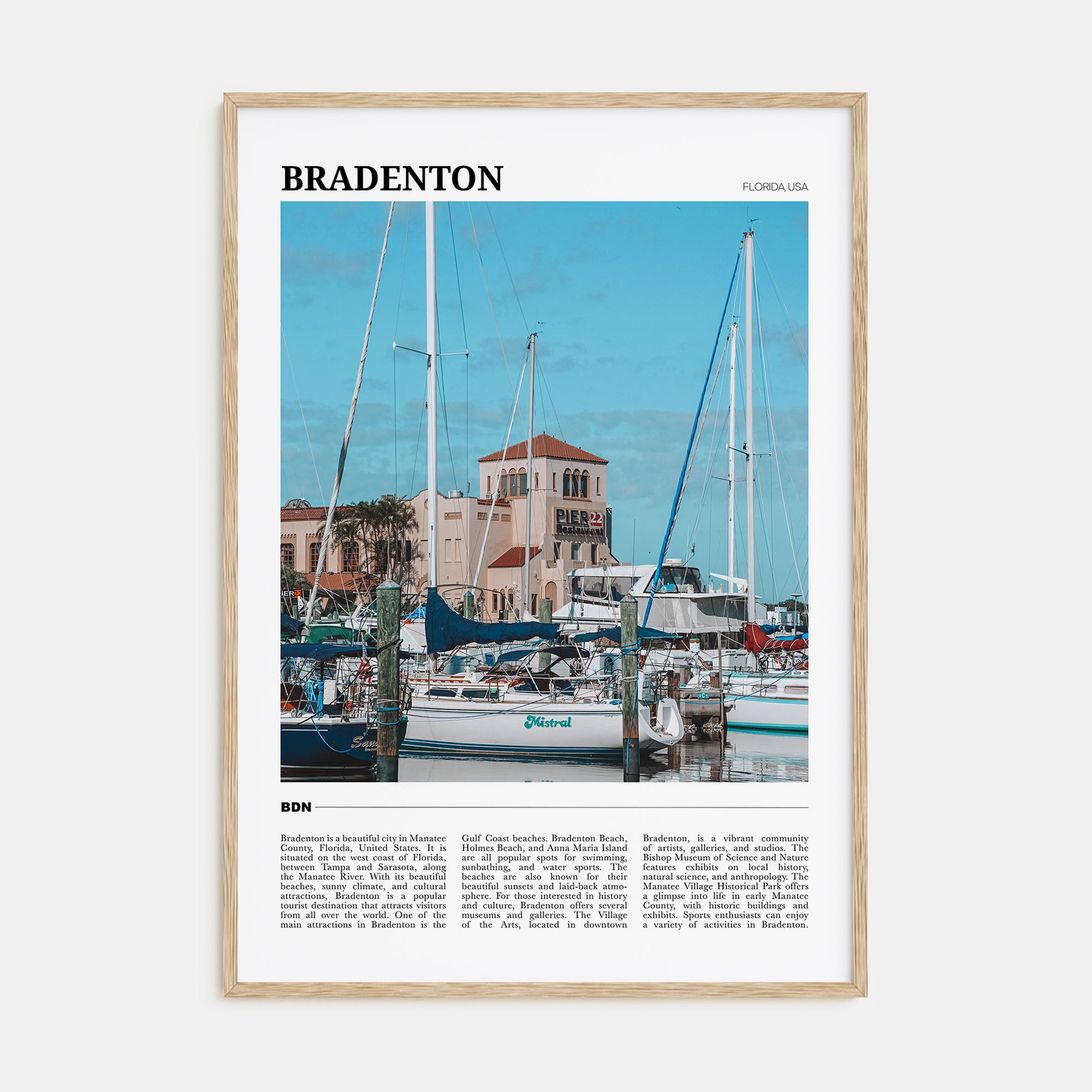 Bradenton Travel Color Poster