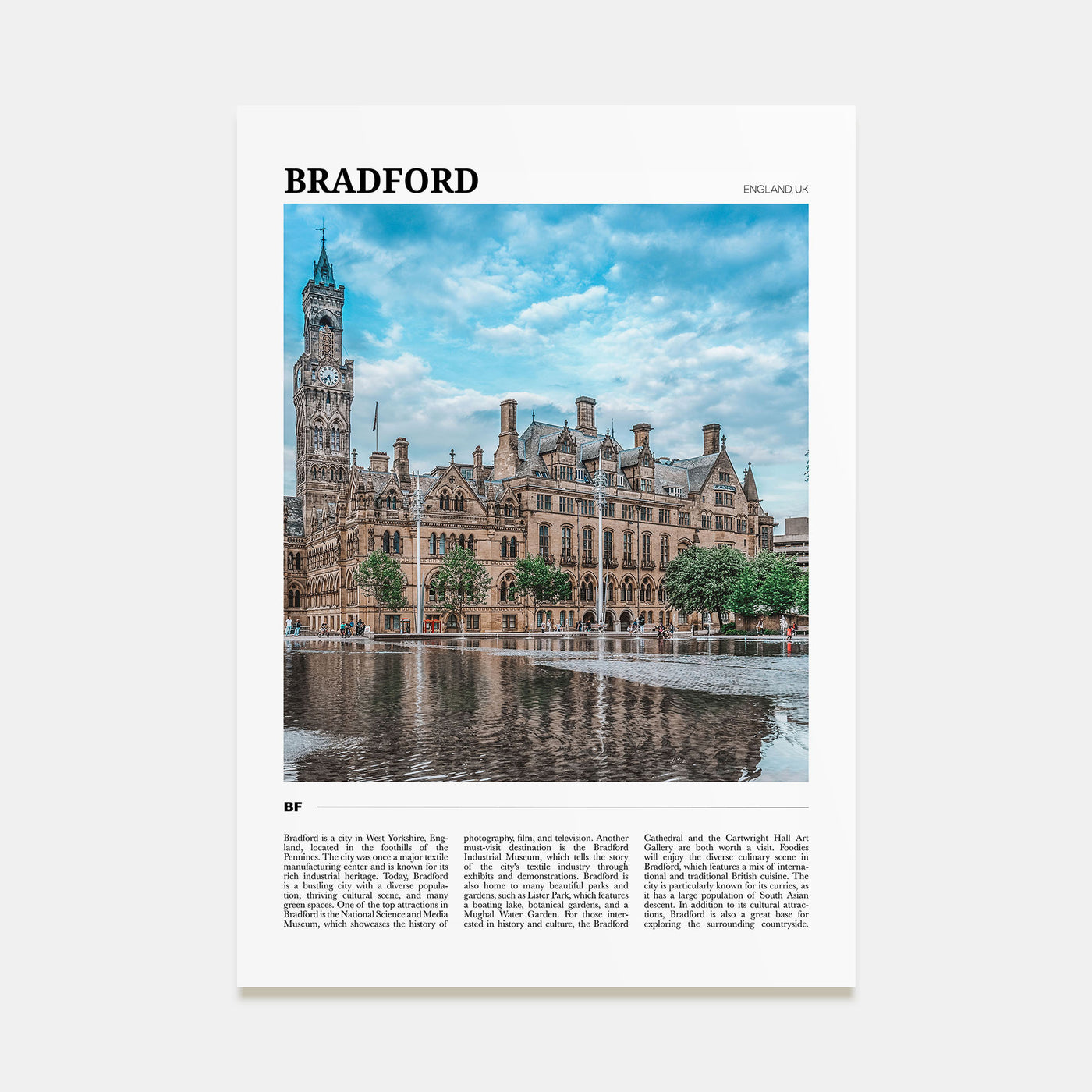 Bradford Travel Color Poster