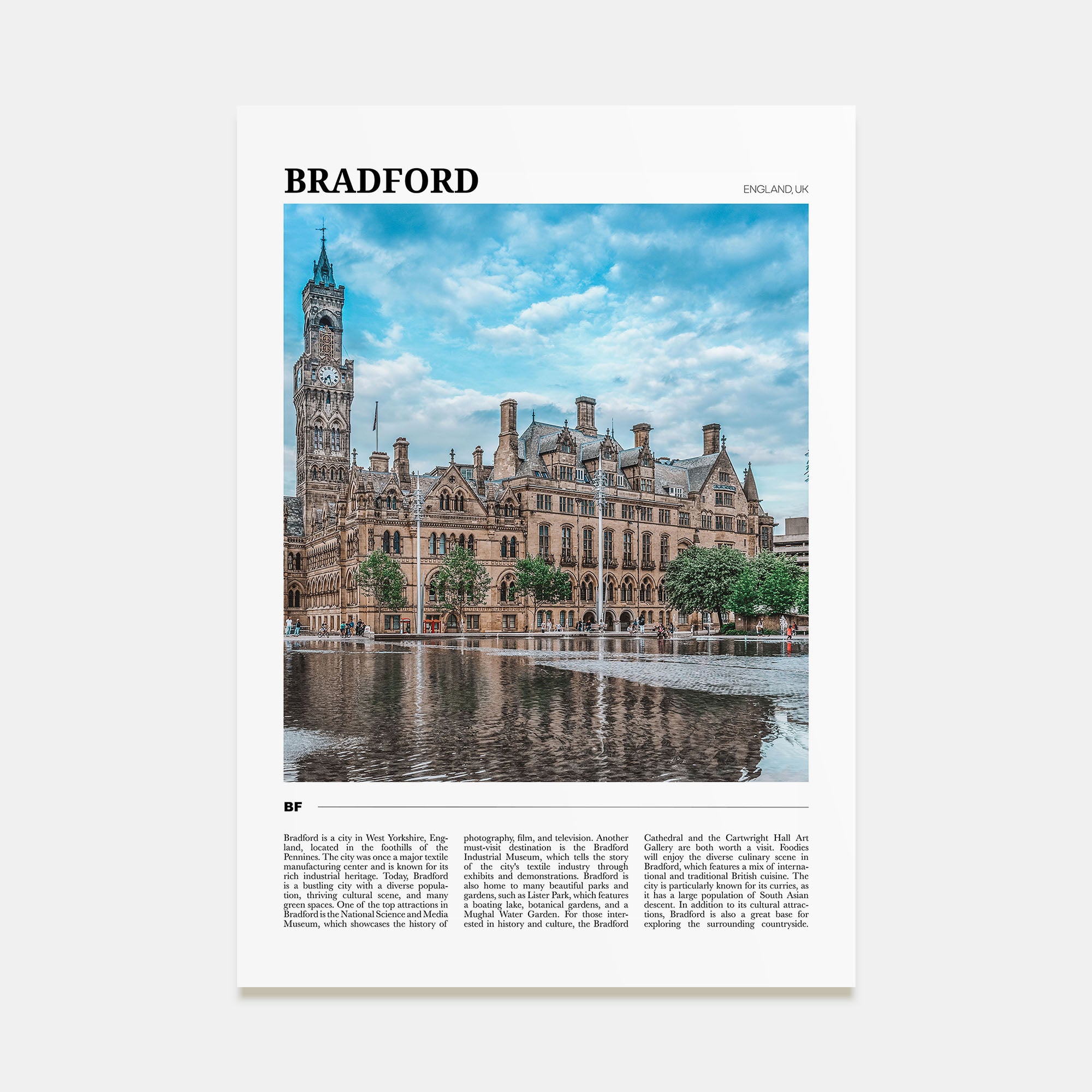 Bradford Travel Color Poster