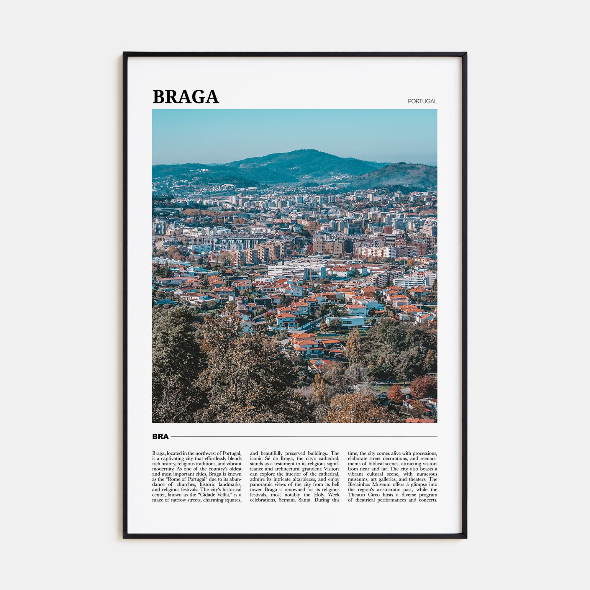 Braga Travel Color Poster