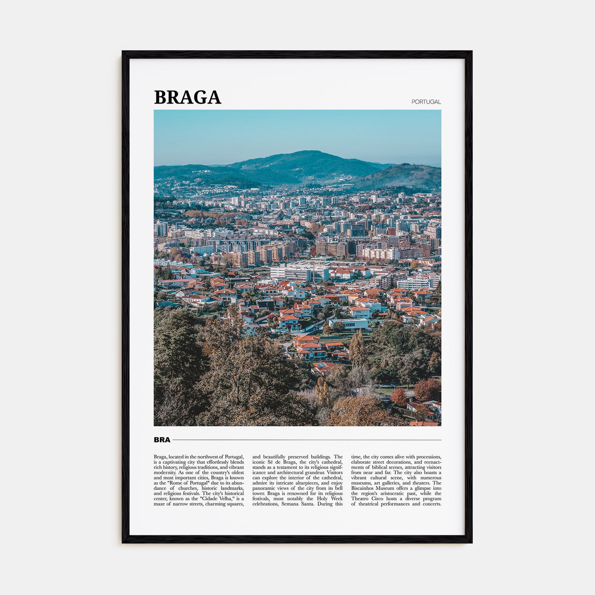 Braga Travel Color Poster