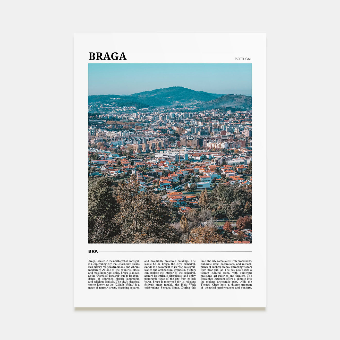 Braga Travel Color Poster